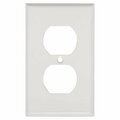 Mulberry Metals 1 Gang 1 Duplex Opening Steel Wall Plate, White 192977